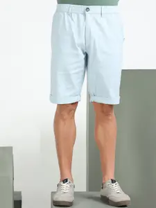 beevee Men Solid Mid-Rise Cotton Regular Shorts