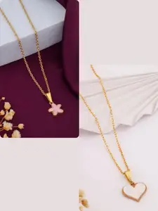 DressBerry Gold-Plated Brass Minimal Necklace