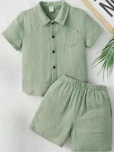 THE FASHION PRIME Boys Pack Of 2 Shirts With Shorts