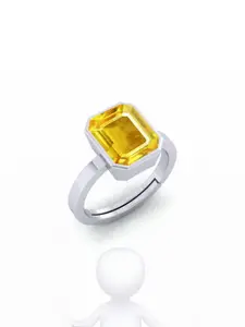 Barmunda gems Yellow Silver  Finger Ring