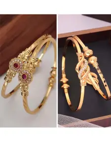 Anouk Pack of 2 Gold-Plated Adjustable Bangles