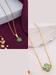 DressBerry Gold-Plated Brass Minimal Necklace