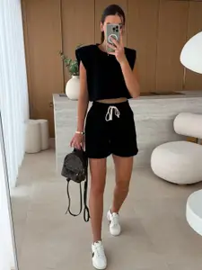 MIAKEE Round Neck Top With Shorts Co-Ords