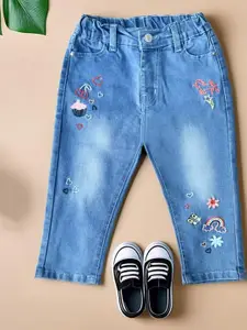 BAESD Girls Comfort Clean Look Light Fade Stretchable Cotton Jeans