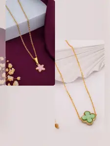 DressBerry Gold-Plated Brass Minimal Necklace