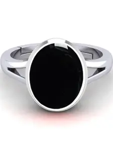 Barmunda gems Black Silver  Finger Ring