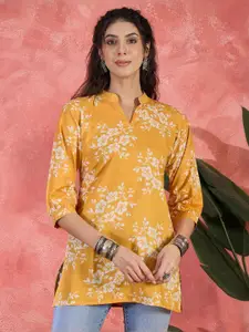 Sangria Floral Printed Pure Cotton Kurti