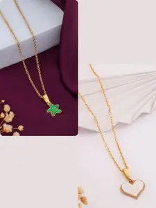 DressBerry Gold-Plated Brass Minimal Necklace