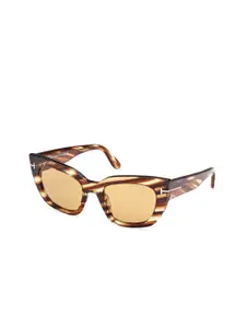 Tom Ford Women Full Rim Cateye Sunglasses with UV Protected Lens FT1190 53 53E