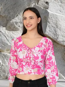 69 FASHION STREET Women Floral Printed Regular Crop Top