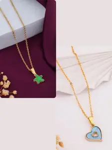 DressBerry Brass Gold-Plated Handcrafted Necklace