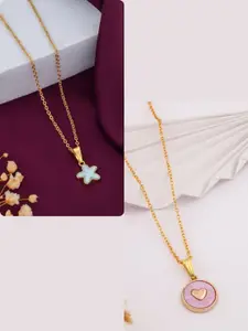 DressBerry Gold-Plated Brass Minimal Necklace