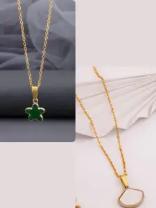 DressBerry Gold-Plated Brass Minimal Necklace