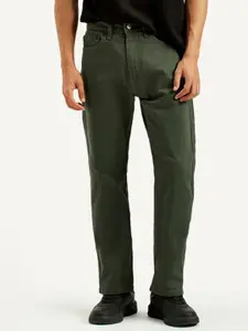 Levis Men Straight Fit Clean Look No Fade Cotton Jeans