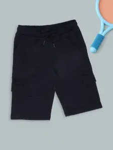 Pantaloons Junior Boys Solid Mid-Rise Pure Cotton Cargo Shorts