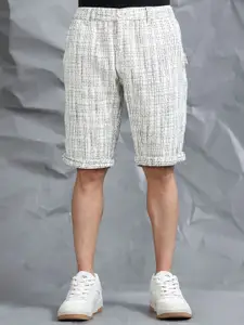 beevee Men Striped Mid-Rise Pure Cotton Regular Shorts