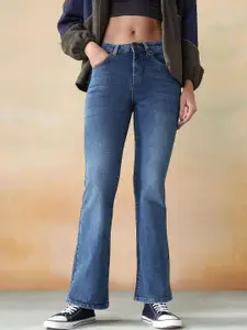 Flying Machine Women Bootcut Mid-Rise Light Fade Stretchable Jeans