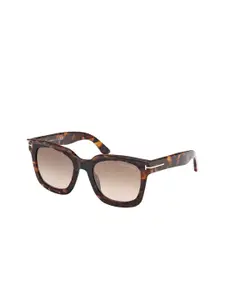 Tom Ford Women Brown Lens & Brown Square Sunglasses with