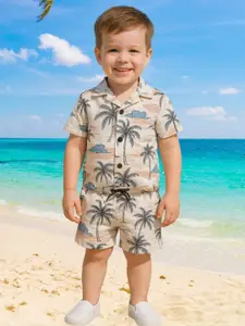 FASHION GRAB Boys Printed Shirt With Shorts