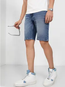 SF JEANS by Pantaloons Men Solid Mid-Rise Cotton Denim Shorts