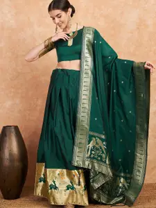 Maroosh Semi-Stitched Lehenga & Unstitched Blouse With Dupatta