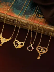 Anouk Pack of 4 Gold-Plated Chain With Pendants