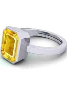 Barmunda gems Yellow Silver  Finger Ring