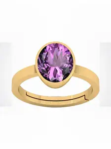 Barmunda gems Purple Brass  Finger Ring