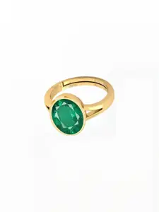 Barmunda gems Men Brass Stone Studded Finger Ring