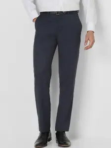 Van Heusen Men Solid Mid-Rise Regular Fit Formal Trousers