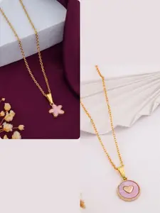 DressBerry Gold-Plated Brass Minimal Necklace