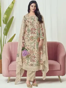 Stylee LIFESTYLE Embroidered Silk Georgette Unstitched Dress Material