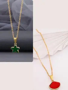 DressBerry Gold-Plated Brass Minimal Necklace