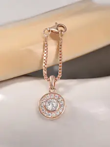 TOUCH925 Rose-Gold Plated Cubic Zirconia-Studded Bracelet Charms