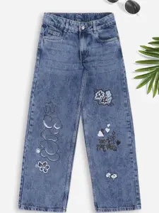 Pantaloons Junior Girls Regular Fit Pure Cotton Mid-Rise Jeans