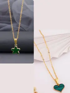 DressBerry Gold-Plated Brass Minimal Necklace