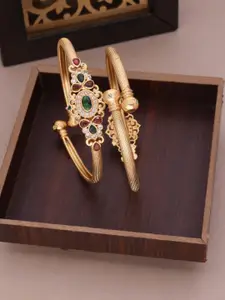 Anouk Set of 2 Gold-Plated Brass American Diamond Bangle