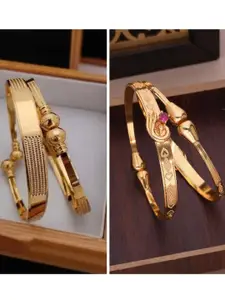 Anouk Pack of 2 Gold-Plated Adjustable Bangles