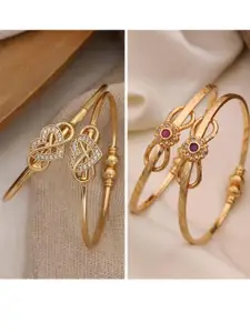 Anouk Gold-Plated Brass American Diamond Bangle set