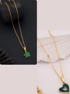 DressBerry Gold-Plated Brass Minimal Necklace