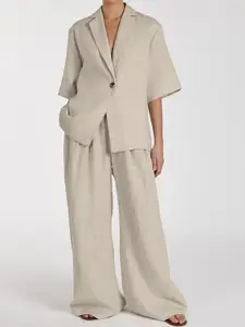 MIAKEE V-Neck Top With Palazzo Co-Ords