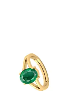 Barmunda Gems Green Brass  Finger Ring