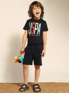 U.S. Polo Assn. Kids Boys Mid Rise Regular Fit Cotton Regular Shorts