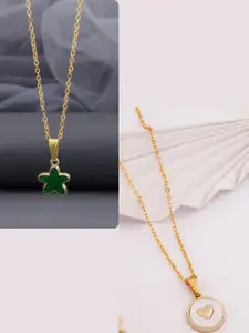 DressBerry Gold-Plated Brass Minimal Necklace