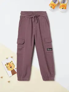 max Boys Pure Cotton Mid-Rise Joggers