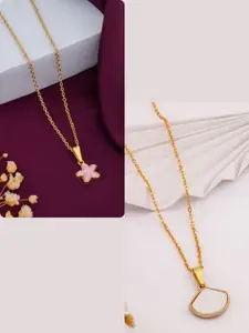 DressBerry Gold-Plated Brass Minimal Necklace