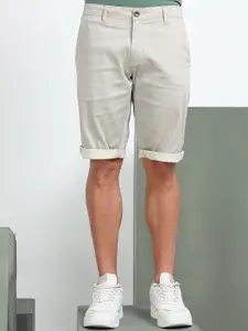 beevee Men Solid Mid-Rise Pure Cotton Regular Shorts