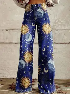 StyleCast Women Flared Mid-Rise Printed Jeans