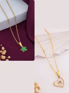 DressBerry Gold-Plated Brass Minimal Necklace