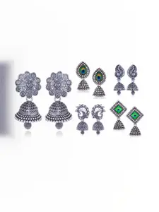 Sangria Silver-Plated Alloy Earrings